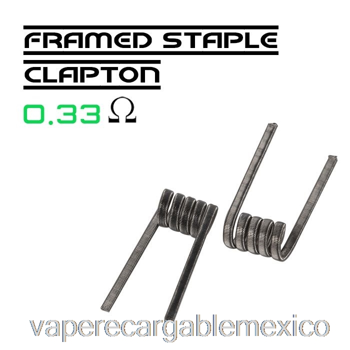Vape Recargable Wotofo Comp Wire - Bobinas Preconstruidas 0.33ohm Enmarcado Grapa Clapton - Paquete De 10